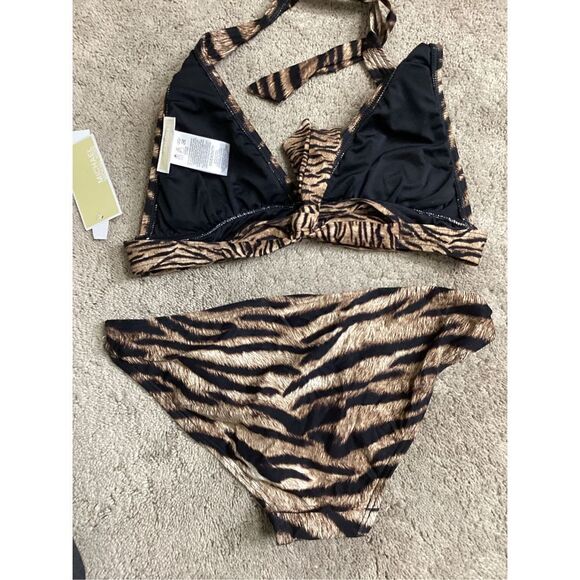New. Michael Kors tiger print bikini set. Retails $145. XS-top/S-bottom - Picture 6 of 8
